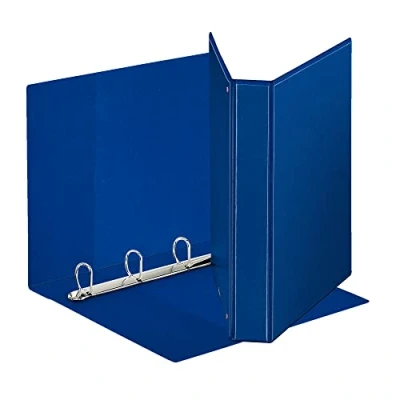 Image de ESSELTE Classeur Display en PP personnalisable (3 poches) à anneaux 4 30 D f.to maxi bleu 394756500