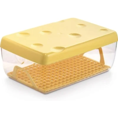 Image de Snips Boîte à Fromage, 3 LT, Conteneur Transparent et Couvercle Jaune, Grille Détachable, Dimensions 26 x 17 10, Made in Italy