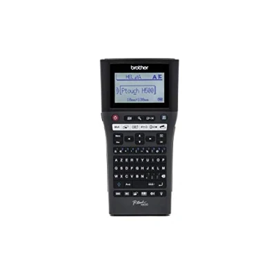 Image de Brother PT H500, etiqueteuse Portable et Connectable, Clavier AZERTY, utilise des Rubans TZe de3.5à 24mm de Large, Imprime Jusqu’à 7 Lignes Texte, Compatible PC/Mac, Vitesse d’Impression :30mm/Sec