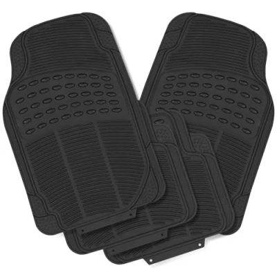 Image de WOLTU 7145 Tapis de Voiture Universel,Voiture Sol en Caoutchouc Set Noir