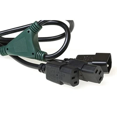 Image de ACT 230V splitcable C14 2 x C13 1.8 m Noir 1,8 Neuf