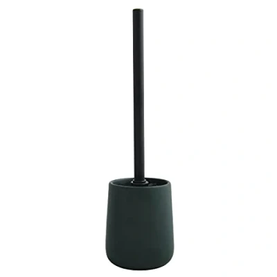 Image de MSV, Brosse WC avec Support Céramique, Modèle MAONIE, Poils résistants à l&#039;usure, 10,4x38,8cm, Poser, Serviteur Non Fixe, Design Classique et élégant, Vert Foncé Mat