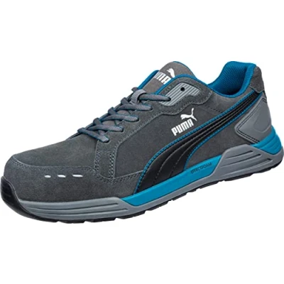 Image de PUMA Safety AIRTWIST Low Chaussures de sécurité S3 ESD HRO SRC Embout en fibre verre Protection anti perforation antidérapante résistante à la chaleur sans métal pour homme, gris, 47 EU