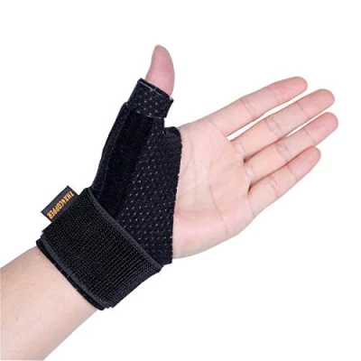 Image de Thx4COPPER Attelle de Pouce à Compression Réversible Orthèse Pour BlackBerry, Arthrite, Doigt Ressort, Tendinite, Respirant, Légère et Stable Main Gauche Droite S/M