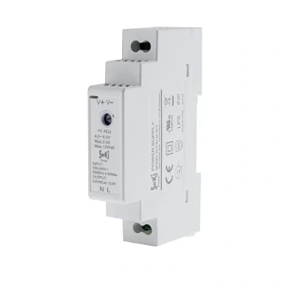 Image de SeKi Bloc d&#039;alimentation H 15 5 DIN Rail V 2,4 A 12 W Tension constante Indicateur LED Protection contre les courts circuits Certifié CE UL RoHS