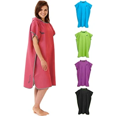Image de Fit Flip Serviette à Changement légère et séchage Rapide Aussi comme Poncho en Microfibre, Surf Taille: M Couleur: Corail Gris