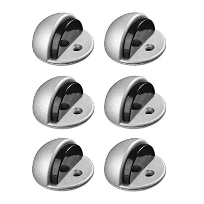 Image de Navaris Arrêt de Porte Lot 6X cale adhésif au Sol Stop Autocollant 4,5 x 2,5 cm Butoir autoadhésif en Aluminium