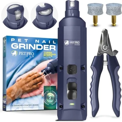Image de PETPROVED Lime pour Chien Ongle Griffes Electrique Silencieux Griffe avec 2 Lumières LED Sécurité Coupe Chat a Ongles Professionnel