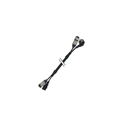 Image de Audibax Câble XLR Mâle vers Femelle Longueur 10 Mètres Connecteurs OFC à Haute Transmission de Signal Prise 220V Incluse Enduit PVC Isolation Maximale Diamètre 6 mm