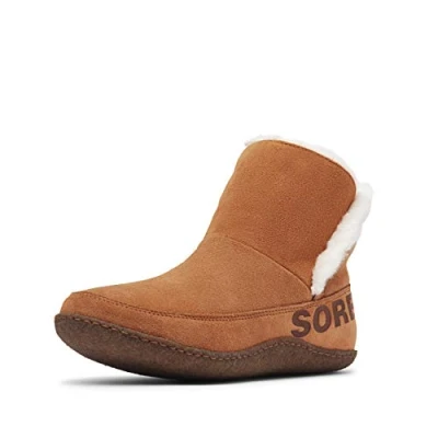 Image de Sorel Nakiska Bootie chaussons pour femme, Marron (Camel Brown x Natural), 40.5 EU
