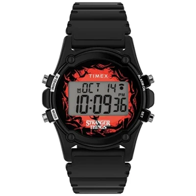 Image de Timex Stranger Things Atlantis Unisex Montre à affichage digital, Taille: One Size, Black