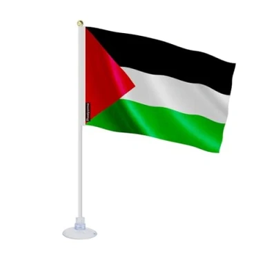 Image de Drapeau Palestine Mini Ventouse 20 x 30 cm Polyester Impression Recto/Verso