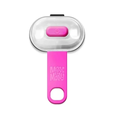 Image de Max &amp; Molly Lumière pour Animal de Compagnie Rose Vif Rechargeable par USB sans Piles à remplacer 100% étanche LED sécurité Ultra Lumineuse Taille Unique