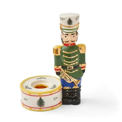 Image de Spode Bougie pour Sapin de Noël Casse Noisette Vert 18 cm