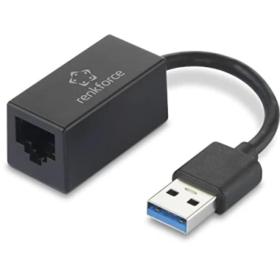 Image de Renkforce Adaptateur réseau RF 4708614 1 GBit/s USB 3.1 (Gen 1), LAN (10/100/1000 Mo/s)