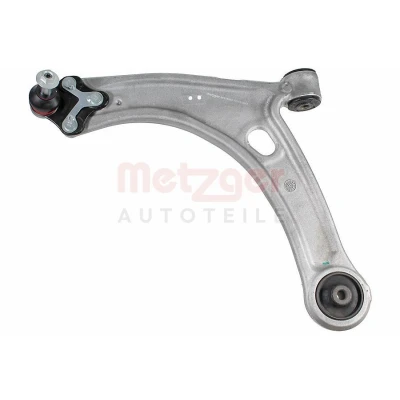 Image de METZGER 58175201 Bras de suspension avec support en caoutchouc, rotule Essieu avant gauche barre oscillant transversal Aluminium