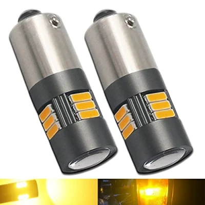 Image de Eseastar BAY9S Lot de 2 ampoules LED H21W Ambre haute puissance 4000 lm extrêmement lumineuses avec Canbus sans erreur pour clignotant secours