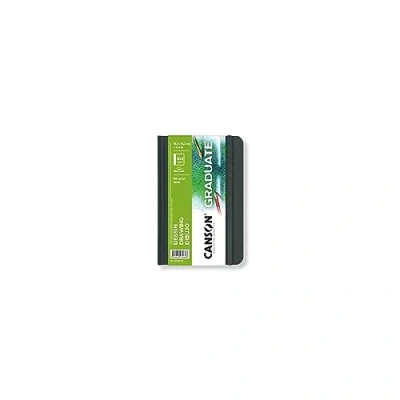Image de CANSON Graduate Book Dessin Carnet cousu 104 pages Grain léger 10,2 x 15,2 cm 160g/m² Blanc