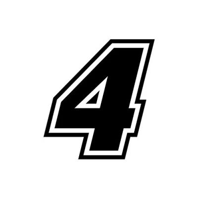Image de 4R Quattroerre.it 13374 Numéro de Course 4 Moto GP, Noir, 10 x 9,5 cm