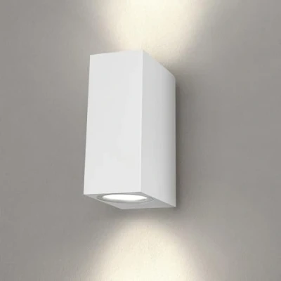 Image de Ledvion Applique murale extérieure Cube Blanc Deux faces