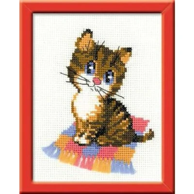 Image de Happy Bee Kit de Point Croix compté Motif Chaton Multicolore