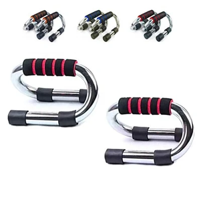 Image de FFitness Push Up Stand Bars Mixte, Rouge, Taille Unique