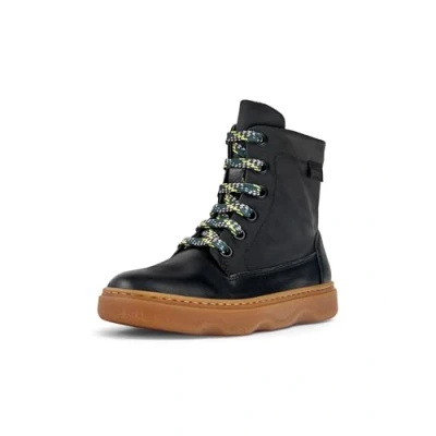Image de Camper Kiddo Bottines à lacets pour enfants, Taille: 32, Dunkelgrün Cuir et textile