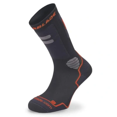 Image de Rollerblade High Performance Socks Chaussettes Adulte Mixte, Noir/Rouge, XL