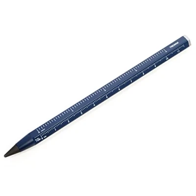 Image de Troika Stylo multi tâches avec pointe en métal et aluminium durable, bleu, interchangeable, effaçable règle centimètre/pouce, dimensions : 147 x 10 mm, PEN20/DB