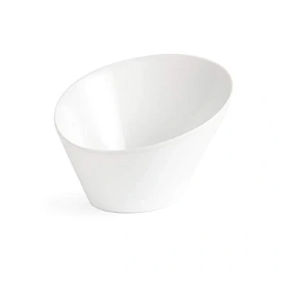Image de Olympia Whiteware Bols Ovales Inclinés en Porcelaine Blanche 176x203mm Résistant à Chaleur et Chocs Va au Lave Vaisselle Paquet de 3