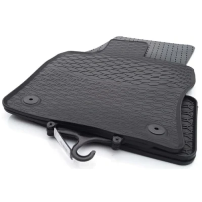 Image de Lot de 4 tapis sol en caoutchouc pour VW T ROC toutes saisons Inodore Noir