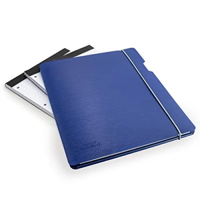 Image de Rapesco 1685 Dossier de Conférencier et 3 x Blocs Notes Recharge avec 160 Feuilles, A4, Bleu