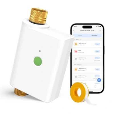 Image de Meross Programmateur d&#039;Arrosage Connecté (Hub MSH400 Requis), Minuterie Automatique Compatible avec Apple Home, Alexa et Google Contrôle à Distance Suivi de Consommation d&#039;eau