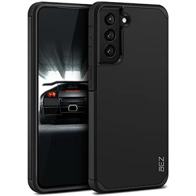 Image de BEZ® Coque pour Samsung S21 Plus, Housse Etui Galaxy Plus 5G Antichoc Survivor Double Protection Resistante, Noir