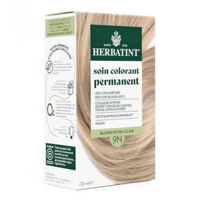 Image de Herbatint Soin Colorant Permanent 9N Blond Extra Clair 170ml