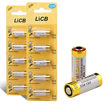 Image de LiCB Lot de 10 piles alcalines 23 A 12 V A23S MN21/23 L1028 A23 3 ans durée vie garantie 100% pleines