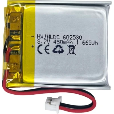 Image de DC 3.7v 450mah 602530 Batterie Rechargeable au Lithium Polymère pour 3.7 5v électronique avec intégrée 2 Fils et lumière LED