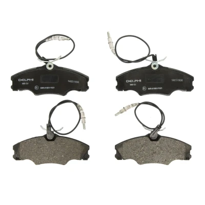 Image de DELPHI LP985 Jeu de plaquettes frein contact signal d&#039;usure inclus avec tôle anti bruit sans accessoires PEUGEOT: 406 Berline, Break