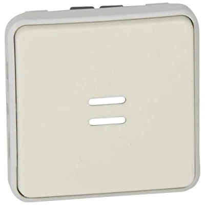 Image de Legrand 069632 Poussoir Étanche No Lumineux Plexo Composable IP55, 10A, Blanc