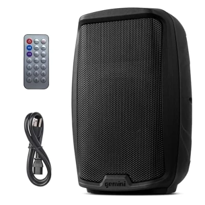 Image de Gemini Sound AS 2115BT Active Bluetooth PA système, 15 Woofer 2000W DJ en Haut parleurs de DJ, SD, USB, XLR Entrée / sortie, 2 x 1/4 Pouce Microphone RCA et entrées aux avec poignées, TWS