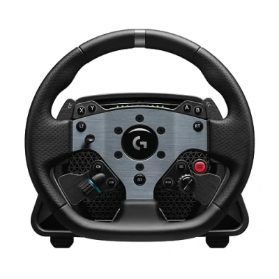 Image de Logitech G PRO Racing Wheel pour PC, Direct Drive 11 Nm, TRUEFORCE, palettes magnétiques de changement vitesse, double embrayage, écran OLED, relâche rapide, dispositions boutons Noir