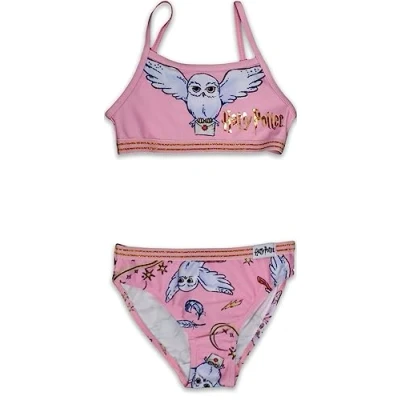 Image de Harry Potter Hedwig Maillot de Bain Fille (as8, Âge, 4_Ans, Regular, Rose, 104 cm)