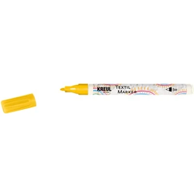 Image de KREUL 90660 JAVANA Texi Mäx Sunny Tissu Pen, Fine, 12 mm Jaune