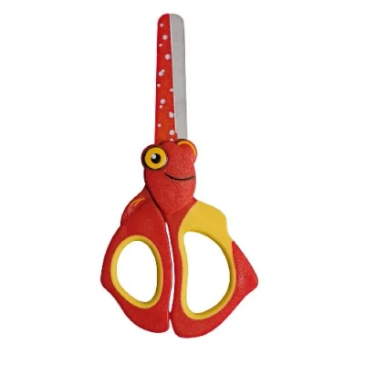 Image de Wedo 736001 Nemo Enfants Ciseaux Craft en Acier Inoxydable Conseils Blunt Doux Griffeinlagen, 13 Cm, Rouge/Jaune