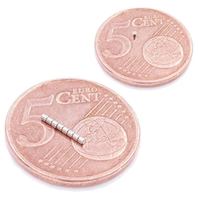 Image de Brudazon 20 Mini Aimants Disques 1x1mm N52 Niveau Le Plus Forte en néodyme Ultra Fortes Aimant de Puissance pour modélisme, Photo, Tableau Blanc, Artisanat Disque Extra