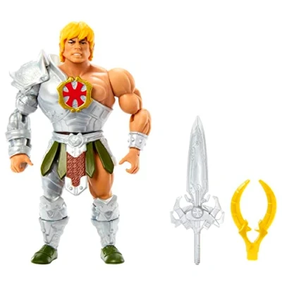 Image de Masters Of The Universe Les Maîtres de l’Univers Figurine Articulée Origins Musclor avec Armure Serpent (14 cm), Mini BD Incluse, à Collectionner, Jouet Enfant, Dès 6 Ans, HKM64