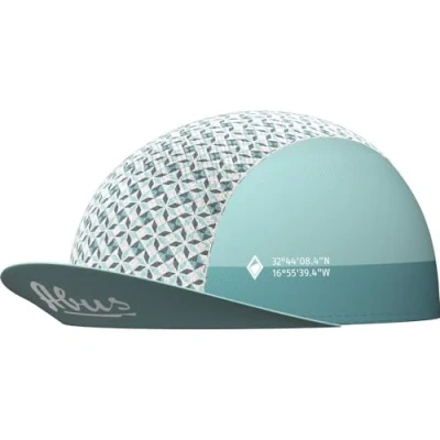 Image de ABUS Race Cap casquette cycliste stylée avec bande sweat protection contre le soleil, les insectes et la transpiration s&#039;adapte sous casque de vélo course bleu clair motif, M