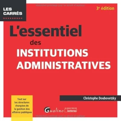 Image de L&#039;essentiel des institutions administratives (2022 2023) Livre d’occasion Correct