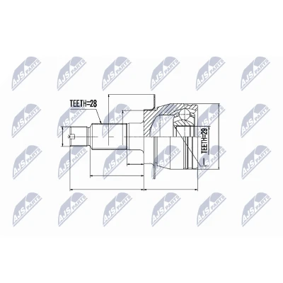 Image de Jeu de joints, arbre transmission NTY NPZ SU 026
