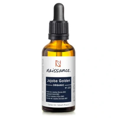 Image de Naissance Huile de Jojoba Dorée Certifiée BIO (No. 233) 50ml Naturelle, Pressée À Froid pour Visage, Cheveux, Massage, Peau